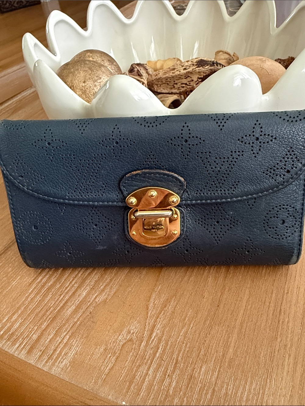 Louis Vuitton Blue Mahina Wallet